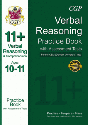 11+ Verbal Reasoning Practice Book with Assessment Tests (Ages 10-11) for the CEM Test    (V6QDE1)