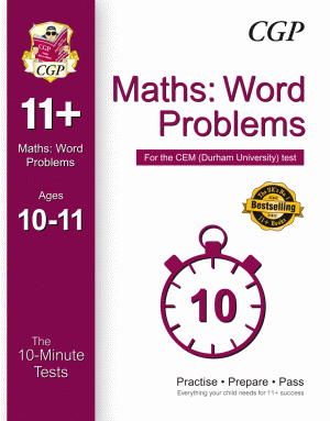 10-Minute Tests for 11+ Maths: Word Problems Ages 10-11 (Book 1) - CEM Test